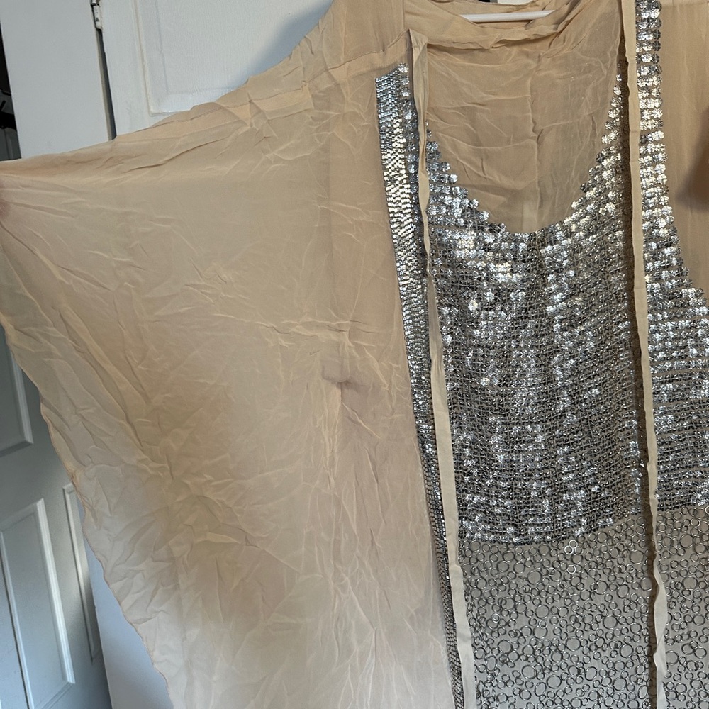 NWT Soft Beige Zara Atelier Kaftan with Metal Detail - Picture 11 of 15